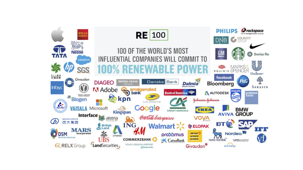 listes des entreprises membre du re-100